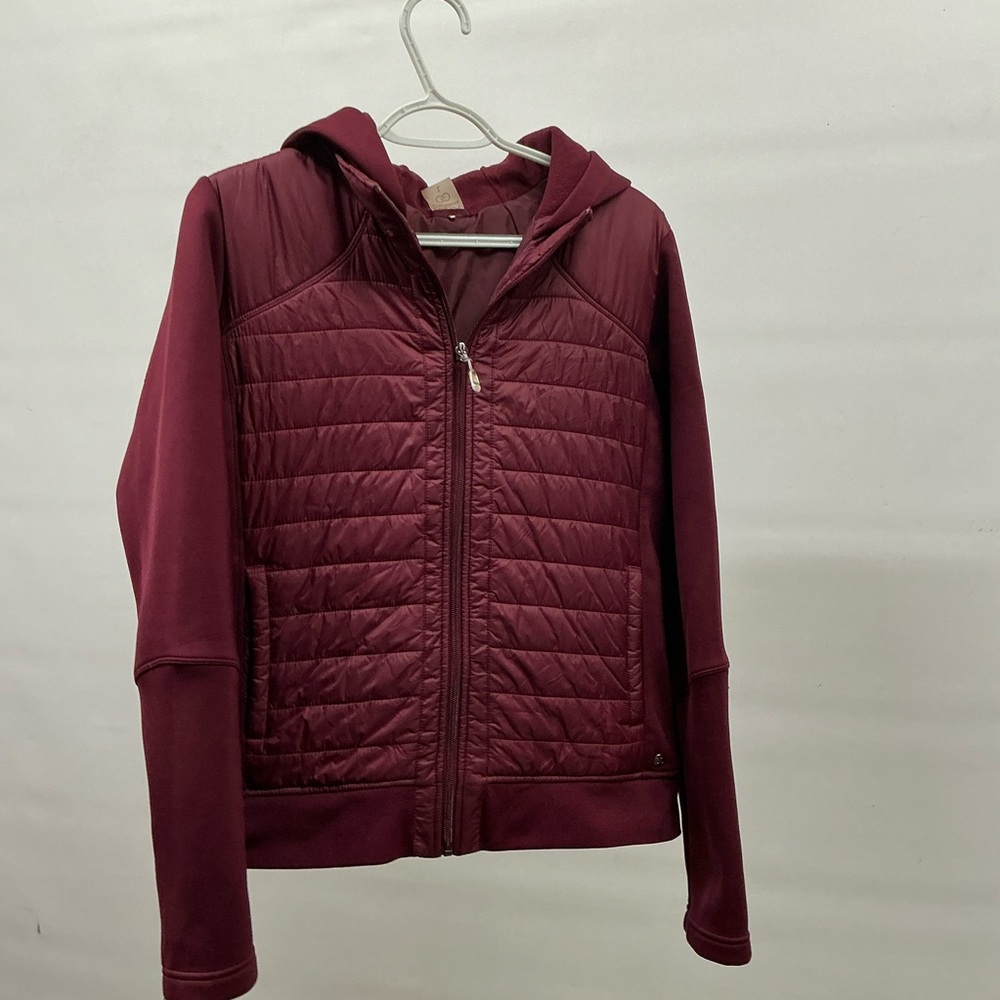 CALIA by Carrie Underwood Maroon Quilted Jacket - burgundy